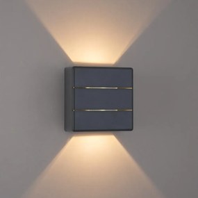 Brilagi - Aplica LED de exterior DOUBLERAY LINE, 6W, 230V, antracit, IP54