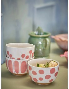 Boluri mici somon/crem 3 buc. din gresie 500 ml Linora – Bloomingville