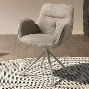 Scaun modern pivotant Beige fabric
