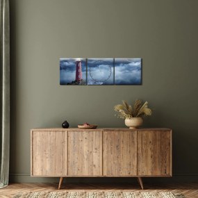 Tablou - Far pe stâncă (cu ceas) (90x30 cm)