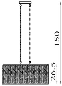 Searchlight 65818-8AB - Candelabru BIJOU suspendat cu lanț, 8xE14/40W/230V