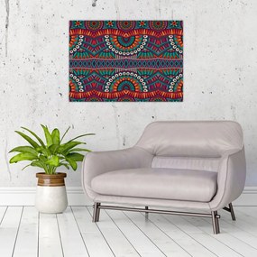 Tablou pe sticlă cu bastracție ornamentală (70x50 cm)