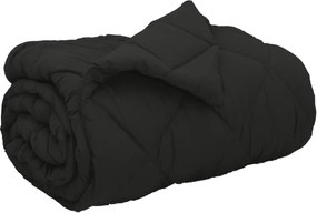 vidaXL Duvet de iarnă Negru 135 x 200 cm Microfibră