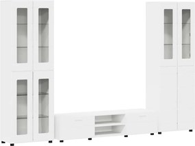 vidaXL Set comodă TV cu sertar cu raft cu ușă FLORIN Alb Lemn compozit