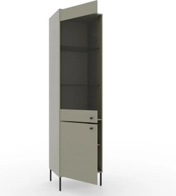 Vitrina cu doua usi, Tili, ADRK Furniture (Culoare: Eucalipt)