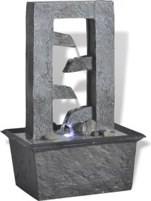 vidaXL Fântână de interior din poli-rășină cu iluminare LED