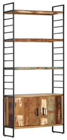 284419 vidaXL Bibliotecă cu 4 niveluri, 80 x 30 x 180 cm, lemn masiv reciclat