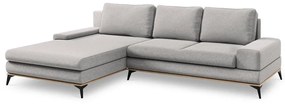 Colțar extensibil cu șezlong pe partea stângă Windsor &amp; Co Sofas Planet, gri deschis