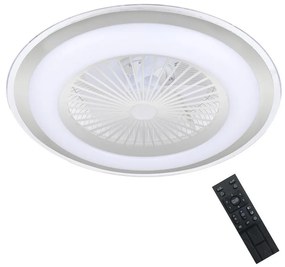 Plafonieră LED dimabilă cu ventilator RONDA LED/48W/230V argintie Brilagi + telecomandă