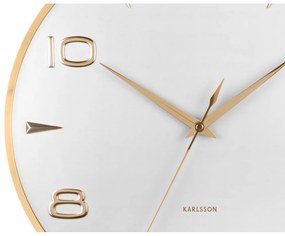 Karlsson 6017WH ceas de perete design alb, diametru  40 cm