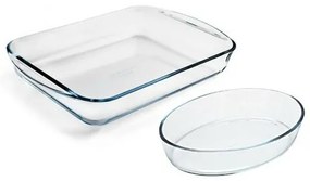 Set de vase de copt din sticlă Pyrex 2 buc, 3,7 l+ 2,2 l