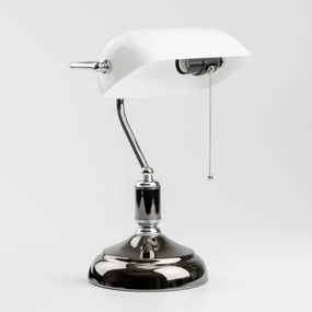 Lampă de birou Brilagi BANK OFFICE 1xE27/60W/230V negru/argintiu/alb