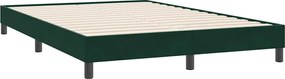 vidaXL Cadru de pat fără saltea, verde închis,140x220 cm, catifea