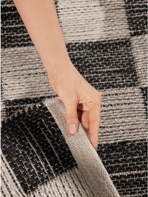 Covor negru/crem reversibil/țesut manual din amestec de iută 120x170 cm Rex – Hanse Home