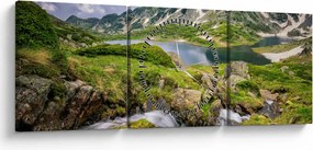 Tablou - Vedere la Muntele Rila (cu ceas) (90x30 cm)