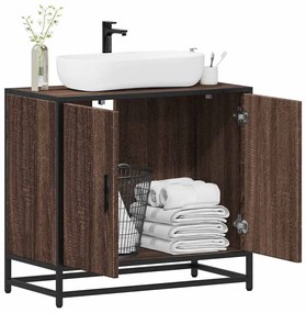 vidaXL Dulap pentru chiuvetă de baie stejar maro 65x33x60 cm lemn
