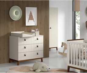 Comodă de copii bej cu masă de schimbat 98,5x94x57 cm Sezane – Vipack