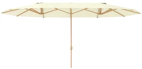 Outsunny Umbrelă de Soare cu Două Fețe și Mâner cu Manivelă Ușor de Utilizat, 455x265x238 cm, Bej | Aosom Romania