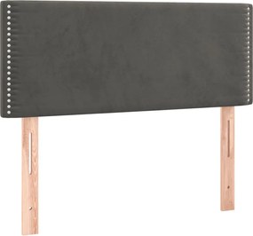 vidaXL Tăblie de pat, gri închis, 100x5x78/88 cm, catifea