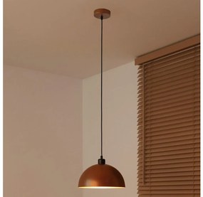 Duolla - Lustră suspendată pe cablu IRONLINE 1xE27/15W/230V Ø27 cm, cupru/negru