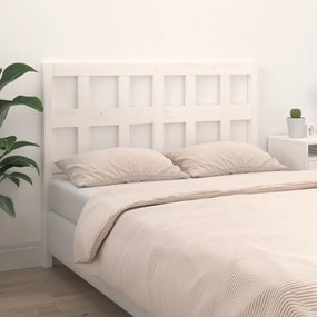 vidaXL Tăblie de pat, alb, 165,5x4x100 cm, lemn masiv de pin