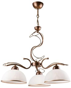 Candelabru pe tijă COBRA, 3x E27, 60W, 230V, bronz patinat