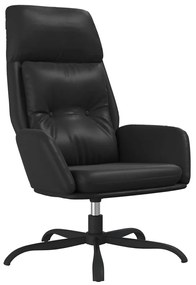 341288 vidaXL Scaun de relaxare, negru, piele ecologică