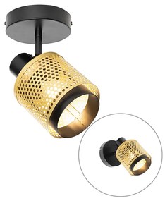Spotlight industrial negru cu auriu - Kayden