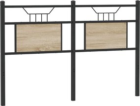 vidaXL Tăblie de pat de schimb din Stejar Sonoma 150 cm Lemn prelucrat și oțel