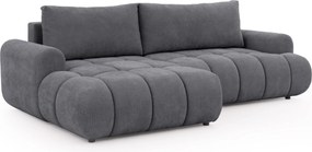 Colțar extensibil pentru dormit Lutario Mini stânga - chenille gri Vibe 95