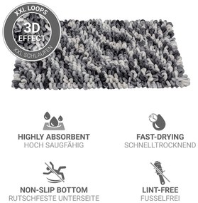 Covoraș de baie albastru prăfuit din material textil 60x90 cm Lerici – Wenko