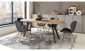 Masă de dining extensibilă ARTUR stejar artisan/negru