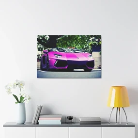 Tablou Canvas Purple Lambourghini 120x80 cm