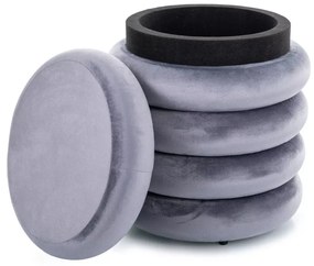 Taburet Calvi velvet gri Tap.252