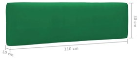 Canapea de mijloc din paleti de gradina, gri, lemn pin tratat Verde, canapea de mijloc, Gri, 1