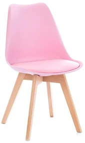 Scaun de masa Culoare roz/fag, BALI MARK