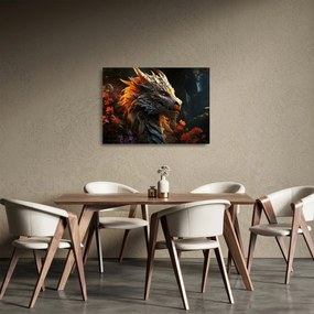 Tablou pe sticlă - Dragon (70x50 cm)