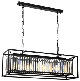 Candelabru pe lanț PUNE, 4xE27/40W/230V, negru