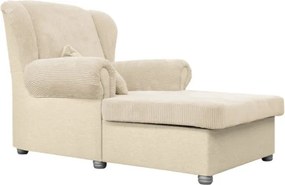 Șezlong bej cu tapițerie din catifea reiată Lord – Ropez