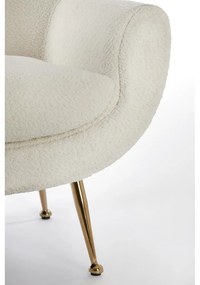 Fotoliu crem cu tapițerie din țesătură bouclé Vinstra – Light &amp; Living