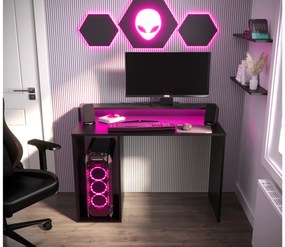 Masă PC pentru gaming Garrick 2 (negru) (cu iluminat LED RGB). 1064135