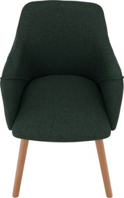 Fotoliu design, verde / fag, PETRUS