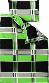 Lenjerie de pat din policoton KARO POLY verde Dimensiune lenjerie de pat: 70 x 90 cm | 140 x 200 cm