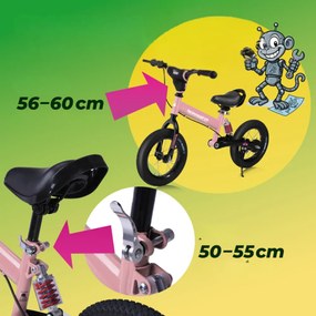 Rennmeister Bicicletă fără pedale pentru copii QUIDO, de la 3 ani, roz