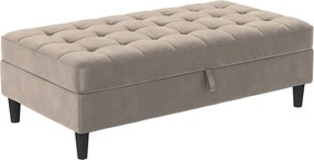 Taburet gri cu tapițerie din catifea Presley – Støraa