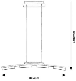 Rabalux 2957 - Lustr LED dimabil EUCALYPTUS pe cablu LED/20W/230V