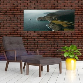 Tablou - Stânci în ocean (120x50 cm)