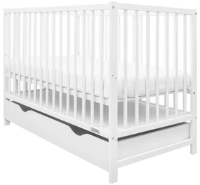 New Baby Pătuț pentru copii Basic cu sertar, alb