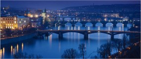 Tablou cu podurile din Praga (120x50 cm)