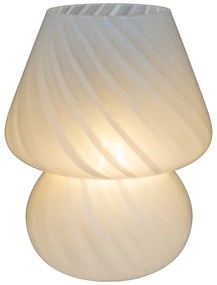 Veioză albă LED cu abajur din sticlă (înălțime 19,5 cm) Alton – House Nordic